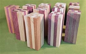 Blank #738 - Segmented Blanks - 5 Each Assorted ~ 2" x 2" x 5 1/2" ~ $29.99